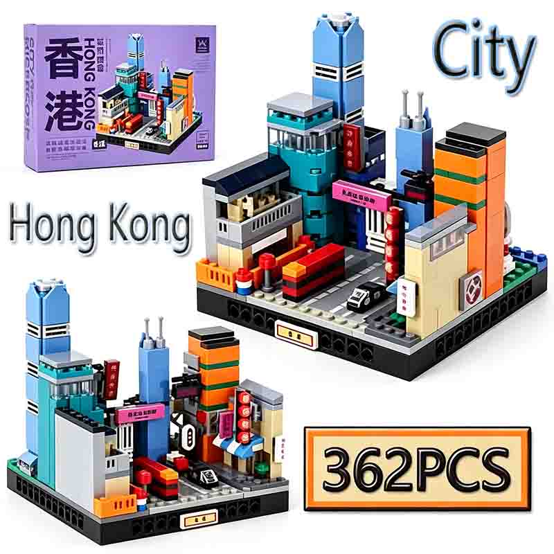 Lego Set Creator - 362PCS Hong Kong City Street View