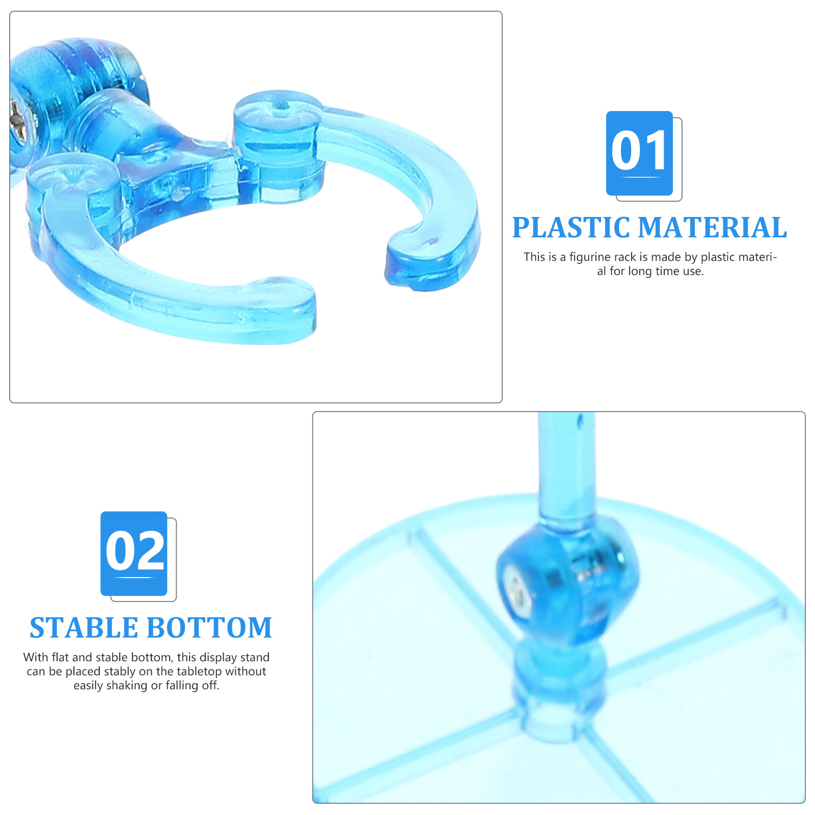4Pcs Premium Plastic Figure Di - Action Figure Stand recension och pris
