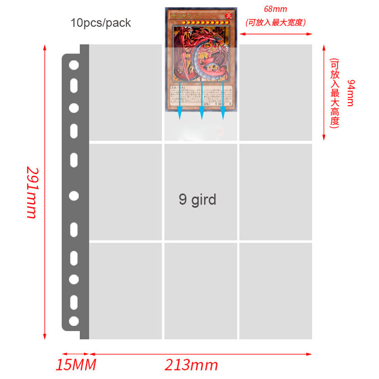 SKYSONIC 10pcs/Set A4 Binde PP - Card Penny Sleeve recension och pris
